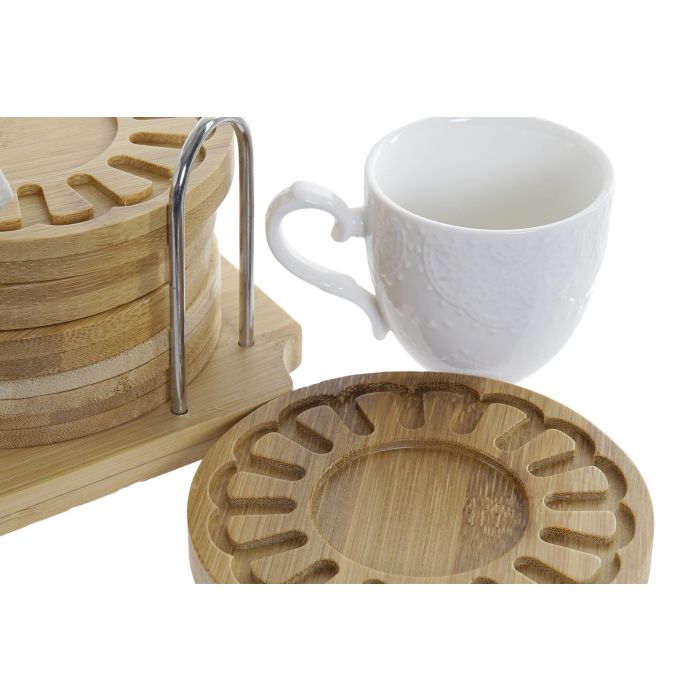 DKD Home Decor Set 6 Tazas Porcelana Blanco 16 x 25 x 16 cm Mandala 2