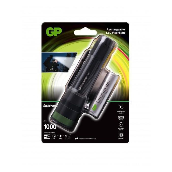 GP CR42 Linterna Recargable 1000 Lúmenes, 170m Alcance, IPX7, 40h Autonomía para Aventura y Outdoor 7