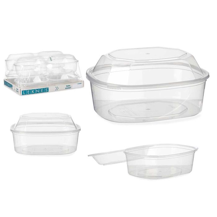 Fiambrera Plastico Rectangular 1500Ml Leknes 18X10CM (8 Unidades) Fiambrera Plastico Rectangular 1500Ml Leknes 18X10CM (8 Unidades)