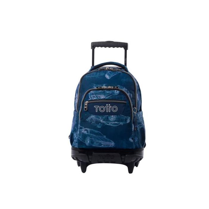 Totto Mochila Renglones Blueprint con ruedas, 26L, Azul marino, MA03ECO006-2426P-0JJ 3