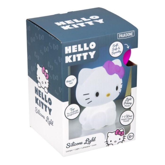 Paladone Lámpara Silicona Hello Kitty - 3 Niveles de Brillo, Recargable por USB 2