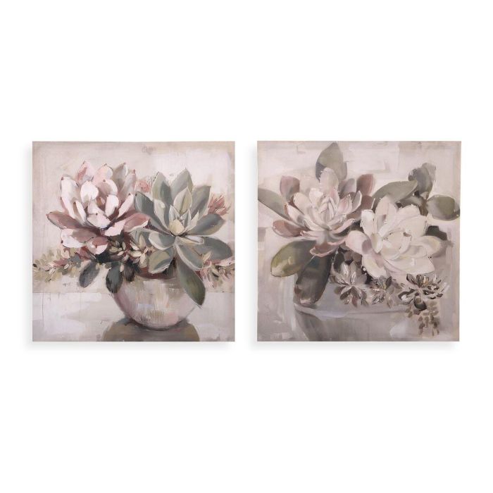 Cuadro Versa Flores 2,5 x 40 x 40 cm 0 Cuadro Versa Flores 2,5 x 40 x 40 cm 0
