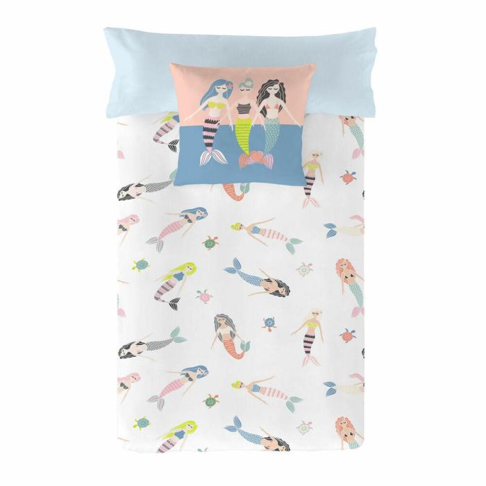 Funda Nórdica Naturals Mermaids Cama de 80/90 150 x 220 cm