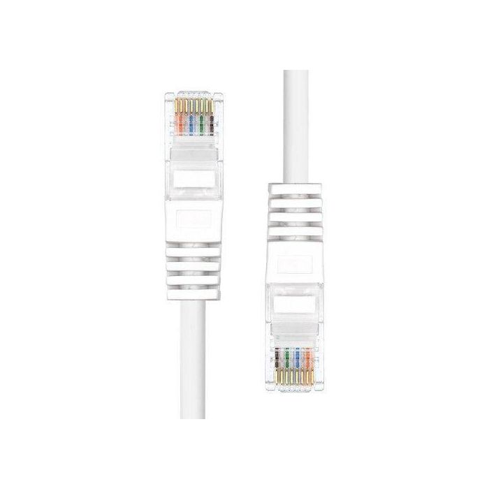 ProXtend Cable de Red Ethernet CAT5e U/UTP Cobre PVC Blanco 20m Reforzado, con Alivio de Tensión y Conectores Antienredos 1