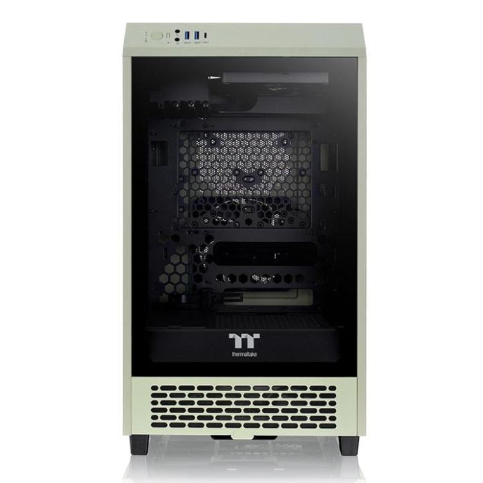 Thermaltake Tower 200 Mini Torre PC Verde con Soporte para Discos Duros 2.5/3.5 pulgadas y Ventiladores 120/140 mm 1