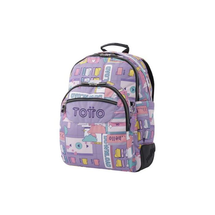 Totto Mochila Escolar Crayoles Morado 20 Litros con Neceser y Bolsa Extraíble MA04ECO029-2210N-2QI 1 Totto Mochila Escolar Crayoles Morado 20 Litros con Neceser y Bolsa Extraíble MA04ECO029-2210N-2QI 1