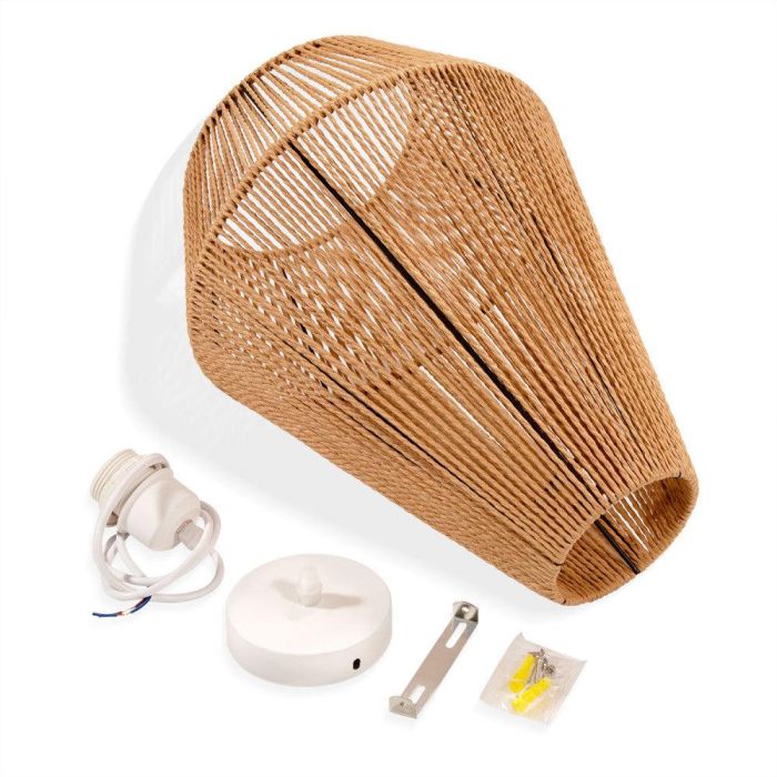 SKD-P80029 Lámpara Colgante Evansville Cuerda Natural E27, Ideal Salones y Comedores, Diseño Original 5 SKD-P80029 Lámpara Colgante Evansville Cuerda Natural E27, Ideal Salones y Comedores, Diseño Original 5