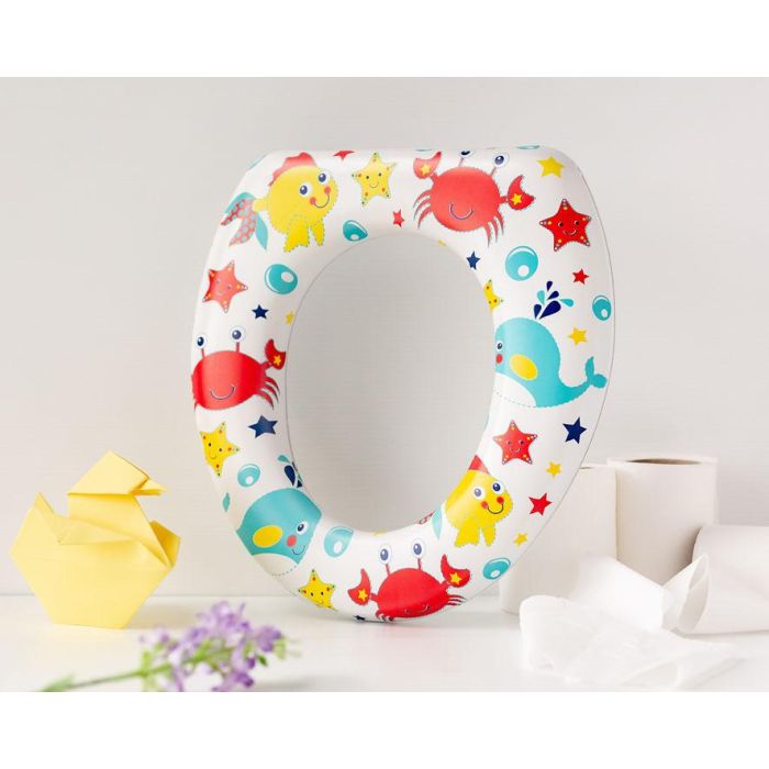 KioKids Reductor WC Infantil Acolchado Universal para Inodoros Estándar, Fácil de Limpiar y Cómodo para Niños +12 meses - Océano Multicolor 0 KioKids Reductor WC Infantil Acolchado Universal para Inodoros Estándar, Fácil de Limpiar y Cómodo para Niños +12 meses - Océano Multicolor 0