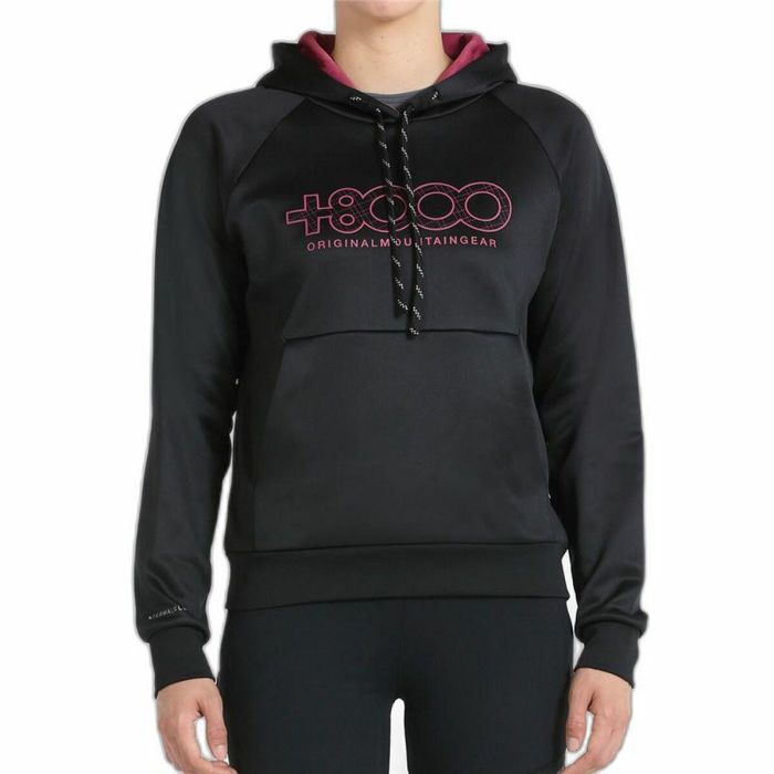 Sudadera con Capucha Mujer +8000 Liz Negro