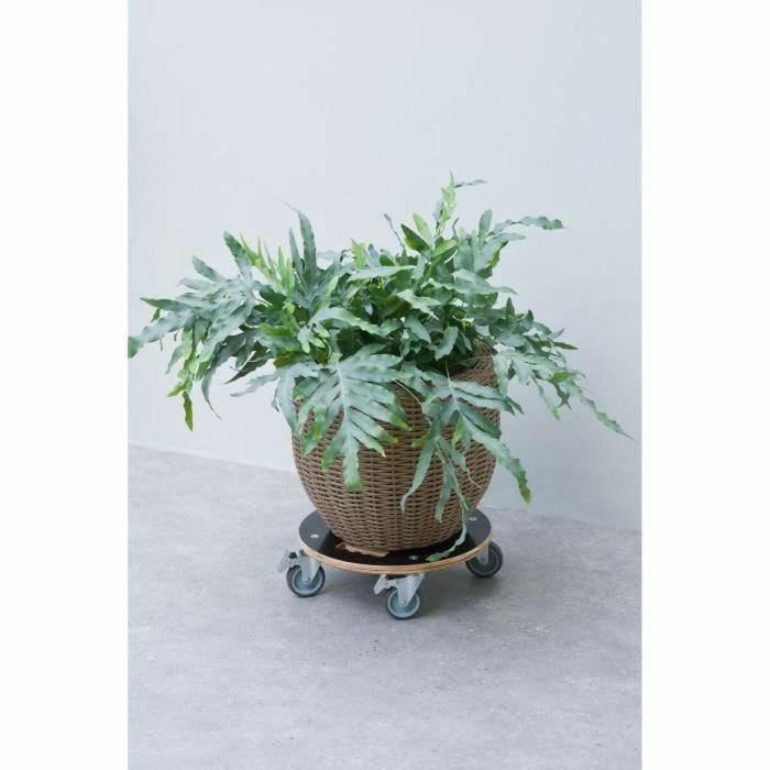 Soporte con Ruedas para Macetas Nature Madera Ø 38 cm 2 Soporte con Ruedas para Macetas Nature Madera Ø 38 cm 2
