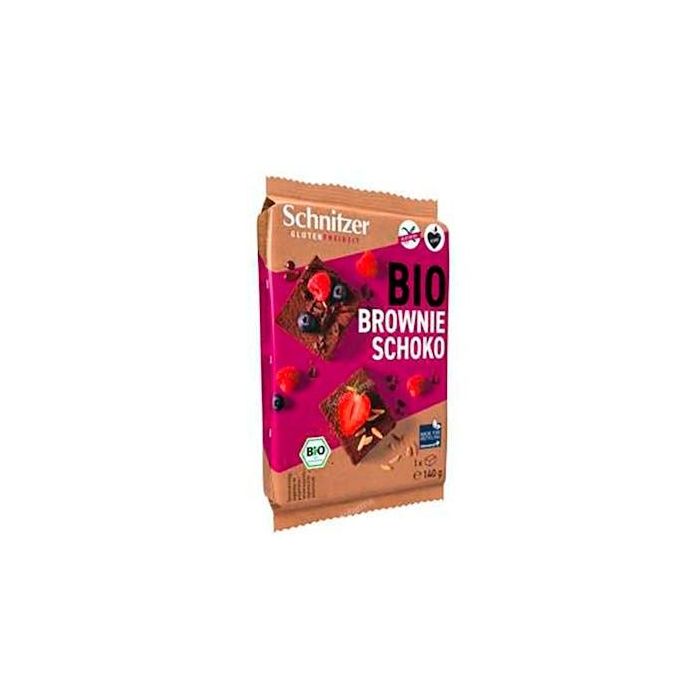 SCHNITZER Brownie Chocolate Negro sin Gluten 140g – Delicioso y Jugoso Postre Listo para Consumir