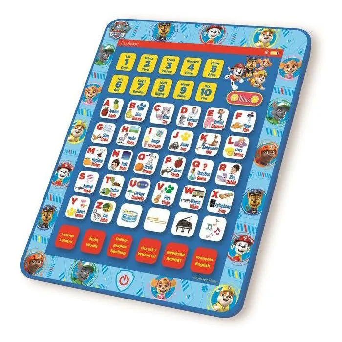 Lexibook Tableta Educativa Bilingüe Paw Patrol (Inglés / Francés) Pantalla Táctil para Niños Pequeños 1
