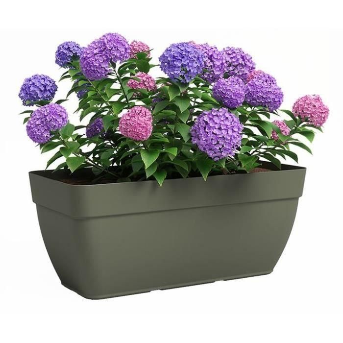 Jardinera - Plástico - Verde seco - Rectangular - L57,9 x P37 x H33,5cm - ARTEVASI 1 Jardinera - Plástico - Verde seco - Rectangular - L57,9 x P37 x H33,5cm - ARTEVASI 1