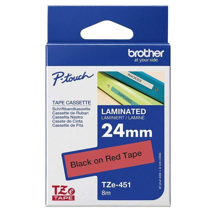 Brother 24 mm black on red laminated 2 Brother 24 mm black on red laminated 2