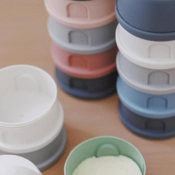 Beaba, caja de dosser, 4 compartimentos, gris mineral / azul 2 Beaba, caja de dosser, 4 compartimentos, gris mineral / azul 2