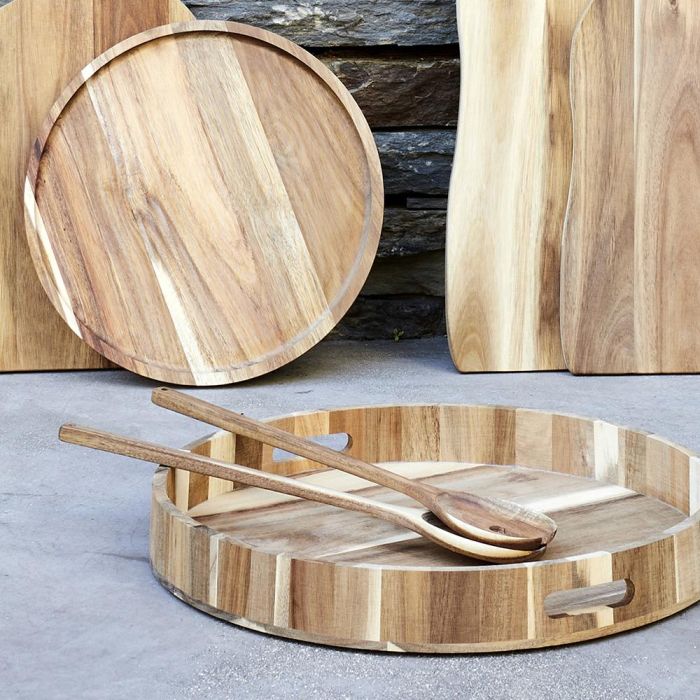 Home Deco Factory Juego de 2 Cubiertos Servir Acacia Cocooning 33x7 cm 4 Home Deco Factory Juego de 2 Cubiertos Servir Acacia Cocooning 33x7 cm 4