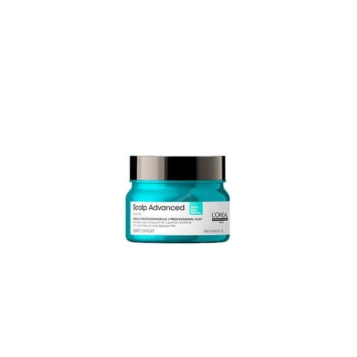 L'Oreal Scalp Advanced Arcilla 2 en 1 Champú y Mascarilla Purificante para Cuero Cabelludo Graso 250ml