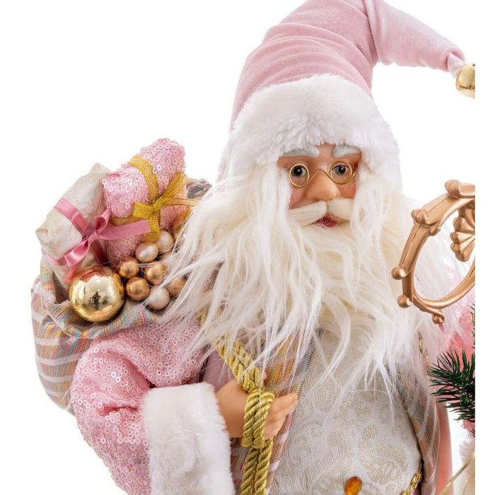 Adorno Navideño Rosa Plástico Poliresina Tejido 45 cm 3 Adorno Navideño Rosa Plástico Poliresina Tejido 45 cm 3