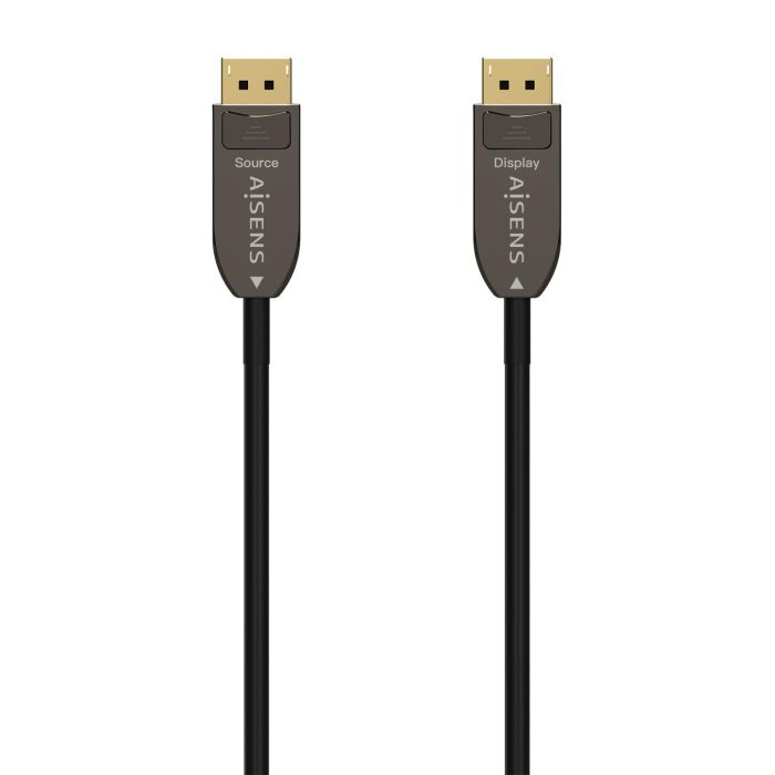 AISENS - CABLE DISPLAYPORT AOC V1.4 8K@60HZ 4K@120Hz 4:4:4 32.4GBPS, DP/M-DP/M, NEGRO, 10M