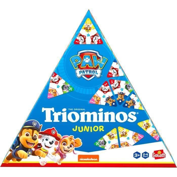Juego de mesa - GOLIATH - Paw Patrol Junior Triominos - Dominó triangular para niños de 3 años Juego de mesa - GOLIATH - Paw Patrol Junior Triominos - Dominó triangular para niños de 3 años