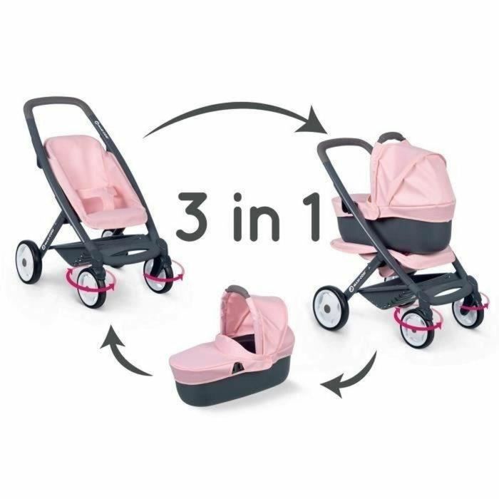 Smoby Combi Silla + Capazo Rosa, Juguete Estilo Maxi Cosi, Edad Mínima 3 años 5 Smoby Combi Silla + Capazo Rosa, Juguete Estilo Maxi Cosi, Edad Mínima 3 años 5
