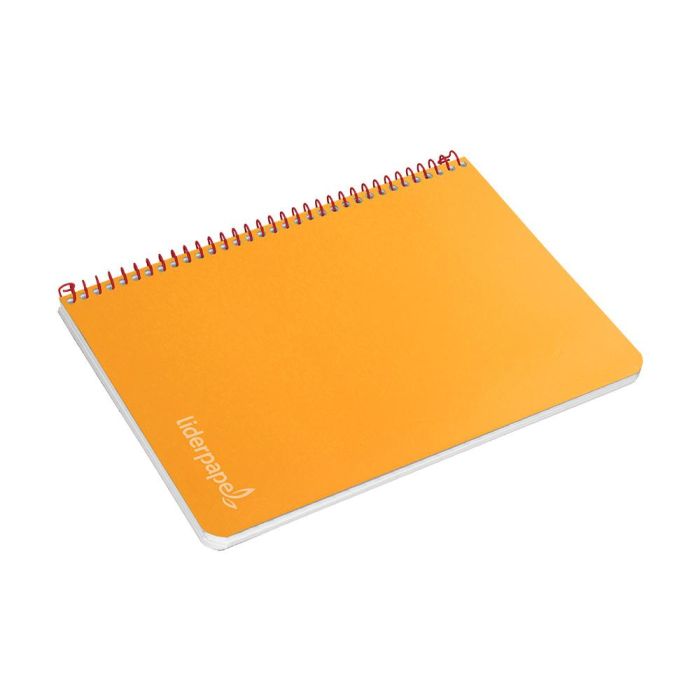 Cuaderno Espiral Liderpapel Cuarto Witty Tapa Dura 80H 75 gr Cuadro 4 mm Con Margen Color Naranja 5 unidades 7