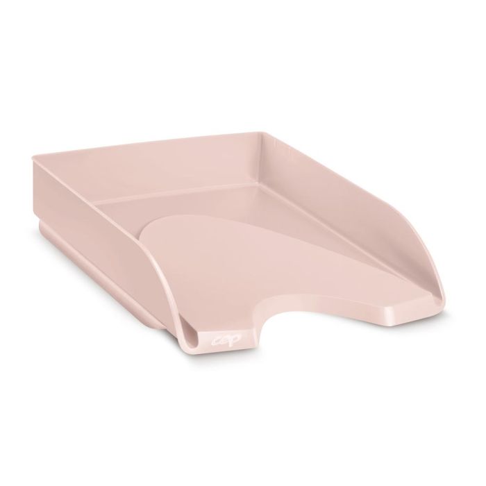 Bandeja Sobremesa Cep Mineral Plastico Color Rosa Nude 350x260x65 mm