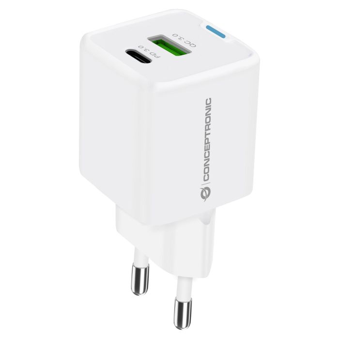 Conceptronic ALTHEA15W Cargador de Pared USB Blanco Universal 15W 20W para Múltiples Dispositivos - Tipo Interior
