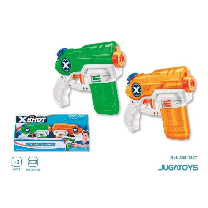 Pistolas de agua pack 2 unidades x-shot warfare double small stealth, 16x13x3cm 2 Pistolas de agua pack 2 unidades x-shot warfare double small stealth, 16x13x3cm 2