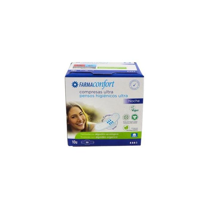 Farmaconfort Compresa Hig Noc Pleg Alas Alg 10 U