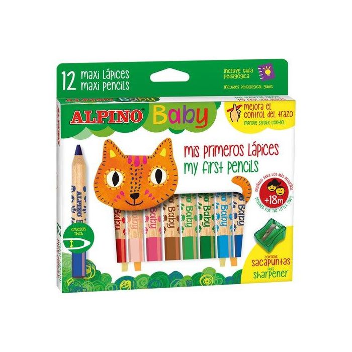 Lapices De Colores Alpino Baby Estuche De 12