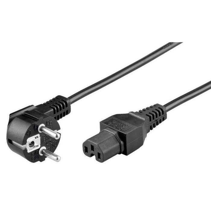 MicroConnect Power Cord Schuko Angled - C15, 3m MicroConnect Power Cord Schuko Angled - C15, 3m