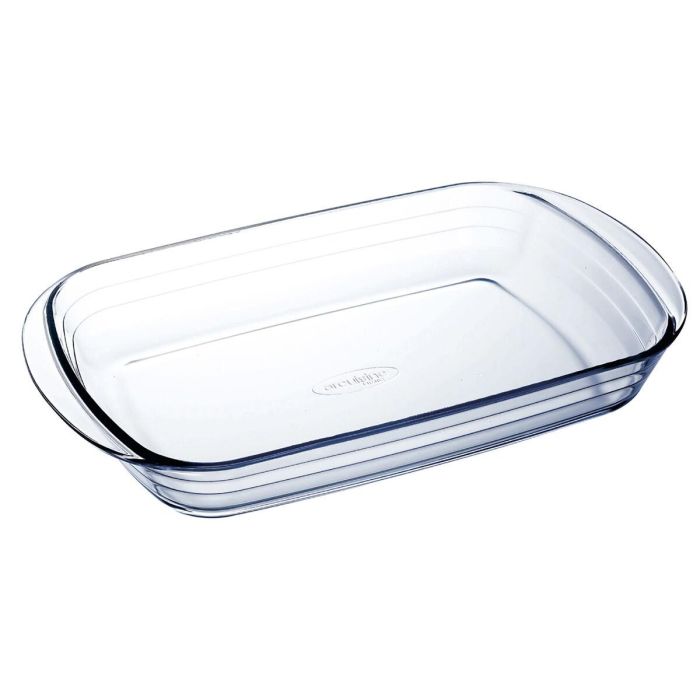 Fuente para Horno Ô Cuisine Ocuisine Vidrio Transparente Vidrio Rectangular 39 x 24 x 6 cm (6 Unidades) 2