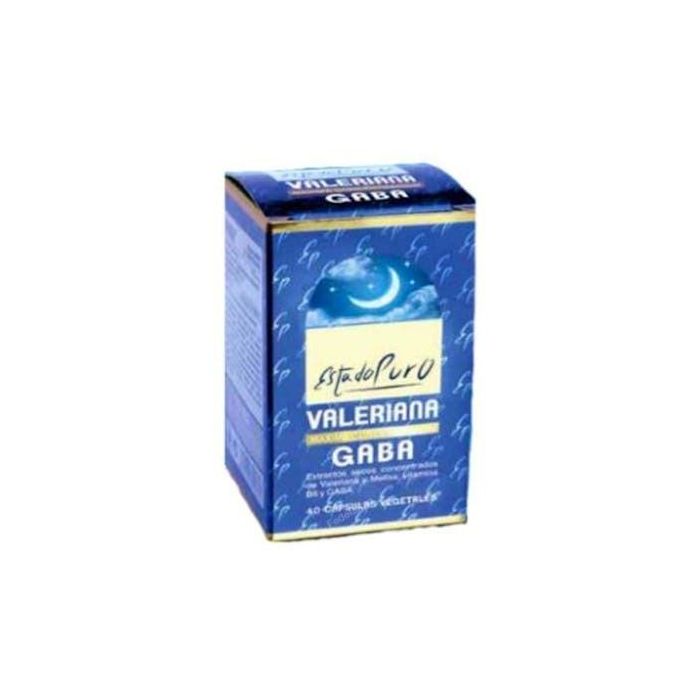 Estado Puro Valeriana Con GABA 40 cápsulas. Ayuda a conciliar y mantener el sueño, óptima relajación. Con Melisa y Vitamina B6