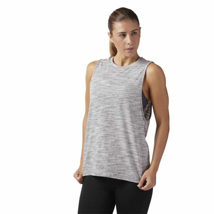 Camiseta de Tirantes Mujer Reebok Marble Muscle Gris claro XS 5