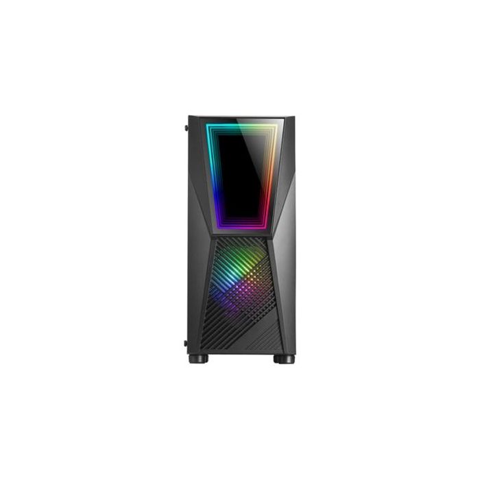 Mars Gaming MC777 Caja Ordenador ATX Semitorre Espejo Infinito ARGB con 2 Ventiladores FRGB y Ventana de Cristal Templado