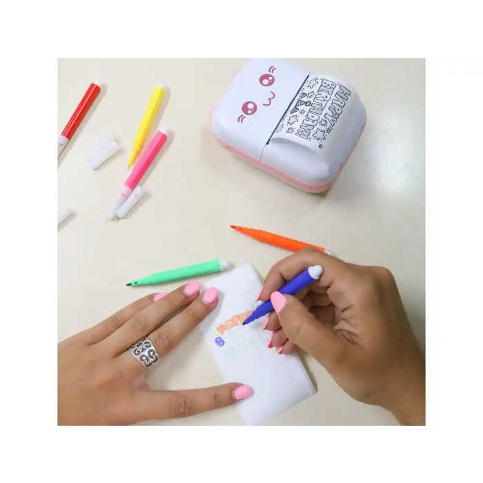 Wondee Mini Impresora Térmica Funny Pink Bluetooth para Móvil iOS Android 4