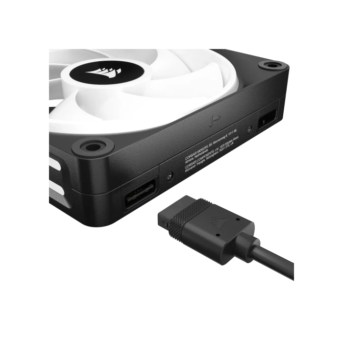 Corsair CO-9051001-WW Ventilador para Carcasa de Ordenador de 12 cm, Negro y Blanco 4