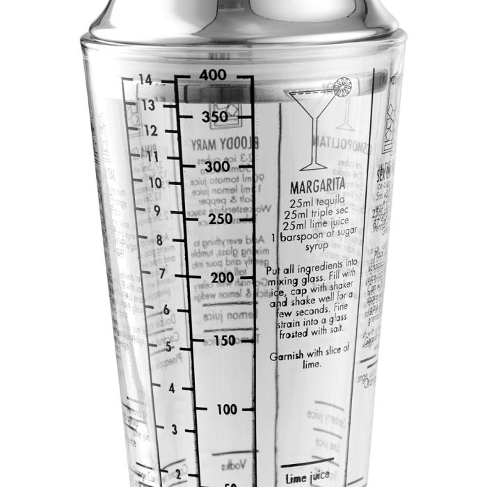 Day Coctelera de Cristal con Tapa de Acero Inoxidable 400 Ml con Recetas 5