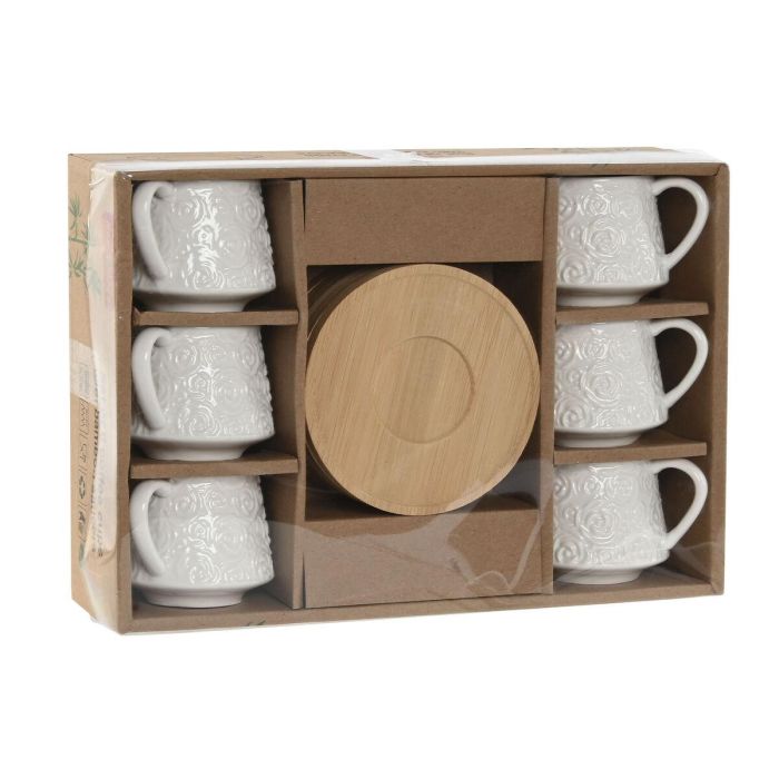 Cafe Basicos DKD Home Decor Blanco 6.6 x 5.7 x 8.6 cm Set de 6 2