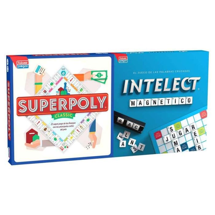 Falomir Juego Superpoly e Intelect Magnético 2 en 1 - Juego de Mesa para 2 Jugadores, Edad 7+ Años, Cartón y Plástico Falomir Juego Superpoly e Intelect Magnético 2 en 1 - Juego de Mesa para 2 Jugadores, Edad 7+ Años, Cartón y Plástico