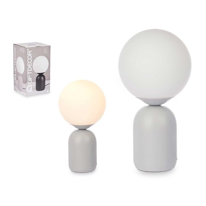 Lámpara Bola Gris Giftdecor - Cerámica 15x28.5x15 cm (4 Unidades) Lámpara Bola Gris Giftdecor - Cerámica 15x28.5x15 cm (4 Unidades)