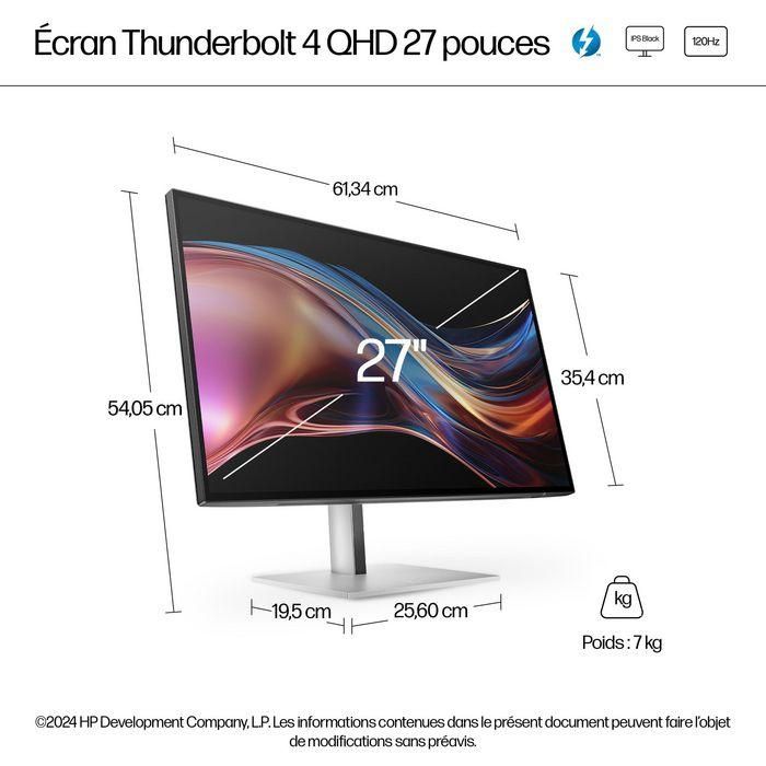 HP Series 7 Pro 27 inch QHD Thunderbolt 4 Monitor - 727pu 14 HP Series 7 Pro 27 inch QHD Thunderbolt 4 Monitor - 727pu 14