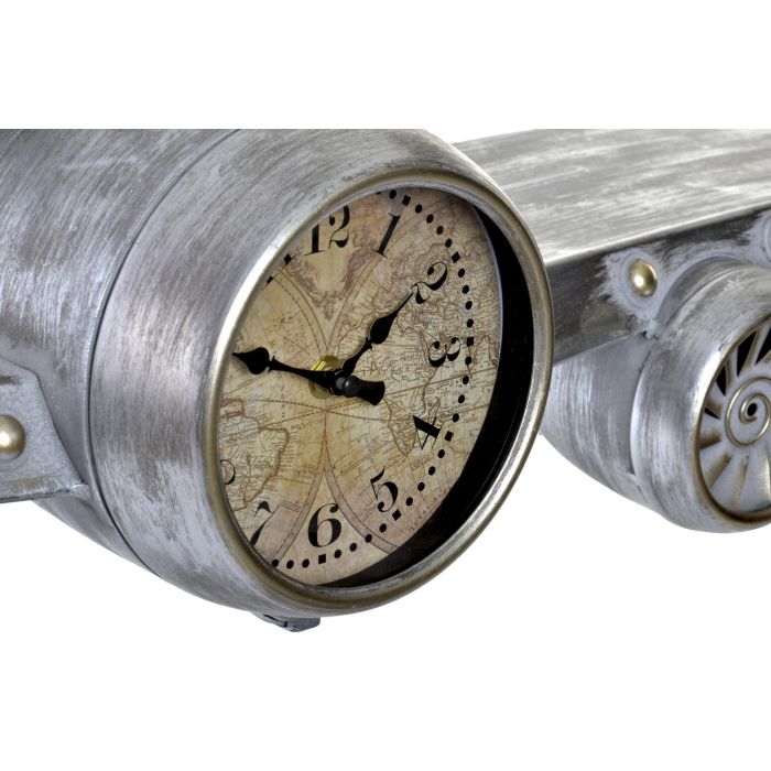 DKD Home Decor Reloj de Pared Vintage Plateado 102 x 26 x 22 cm 1