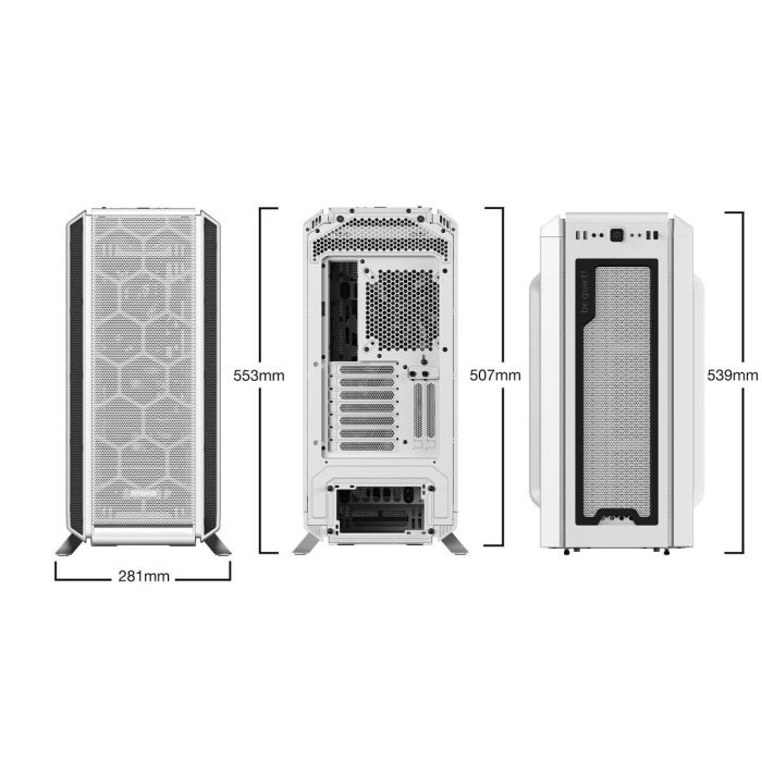 Be Quiet Silent Base 802 Blanco - Caja PC Intercambiable para Flujo de Aire o Silencio con 3 Ventiladores Pure Wings 2 20