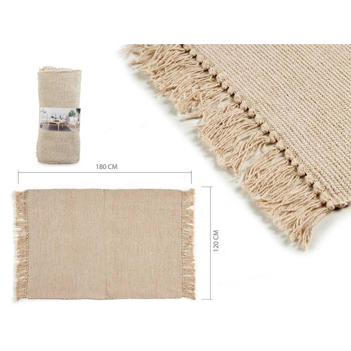 Alfombra de algodón natural 120x180 cm beige - Giftdecor (6 Unidades) Alfombra de algodón natural 120x180 cm beige - Giftdecor (6 Unidades)