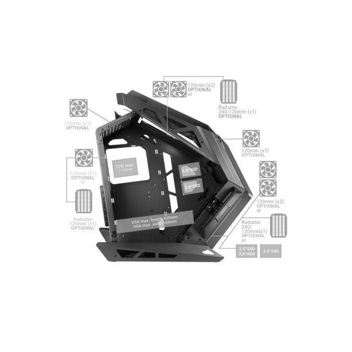 Mars Gaming MCTITANW Caja Gaming Semitorre MC-TITAN ATX XXL ARGB Cristal Templado Hub Mando Blanca compatible Aura Sync Mystic Light 4 Mars Gaming MCTITANW Caja Gaming Semitorre MC-TITAN ATX XXL ARGB Cristal Templado Hub Mando Blanca compatible Aura Sync Mystic Light 4