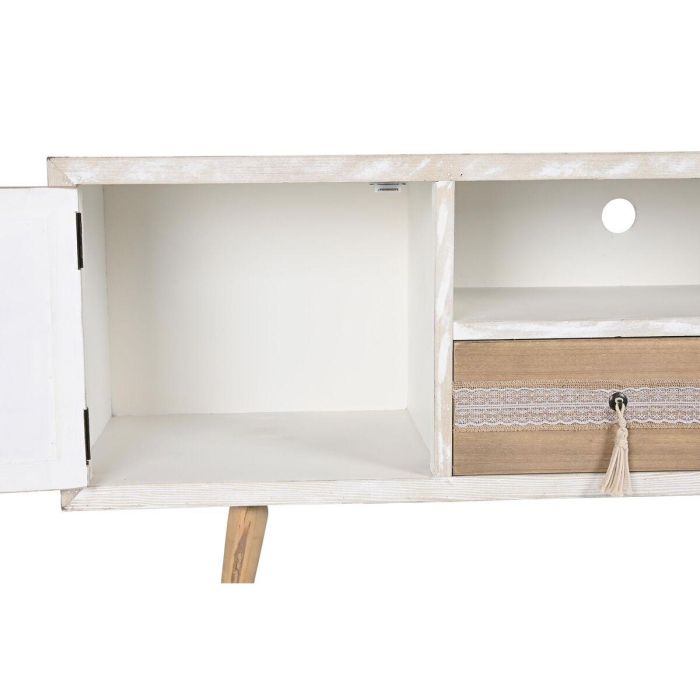 Mueble Tv Boho DKD Home Decor Natural Blanco 40 x 60 x 150 cm 5