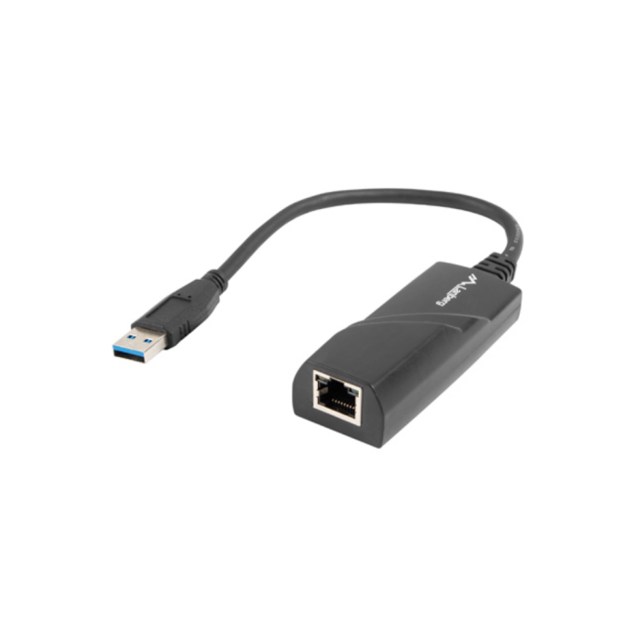Lanberg Adaptador Red USB 3.0 a Gigabit Ethernet RJ45 con cable de 0.15 m, color negro - Compatible con Windows, Mac, Hot-swap Lanberg Adaptador Red USB 3.0 a Gigabit Ethernet RJ45 con cable de 0.15 m, color negro - Compatible con Windows, Mac, Hot-swap