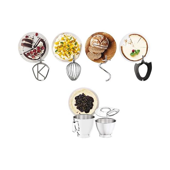 Kenwood KVL85.004SI Titanium Chef Baker XL - Batidora Amasadora Planetaria, 7 L, 1200 W, Función Turbo, Color Plata